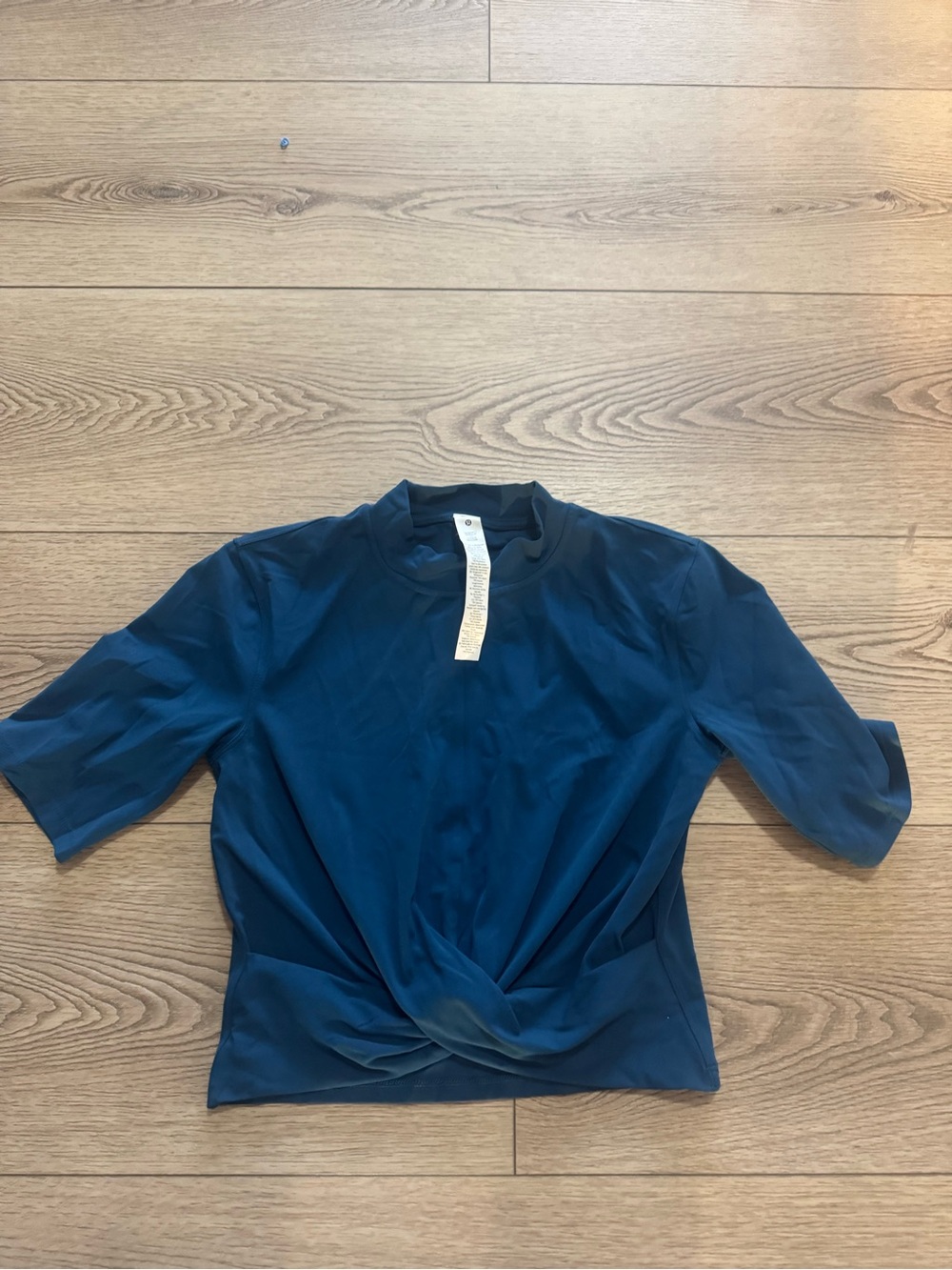 lululemon athletica Twist-Front Short Sleeve Top - Teal Blue